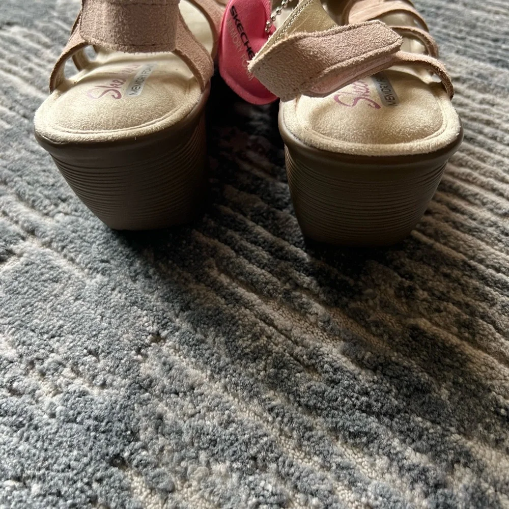 Skechers Pink  Wedge Sandals Comfort Design